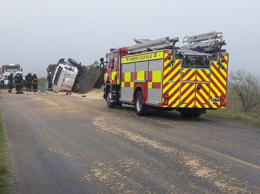 Dos camiones involucrados en un accidente en la Ruta 50