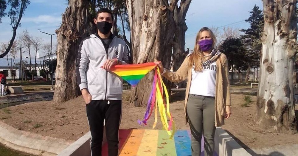 El Puente de la Diversidad fue el escenario donde se desarrolló la actividad reivindicatoria. (Foto: gentileza Paula Salles).