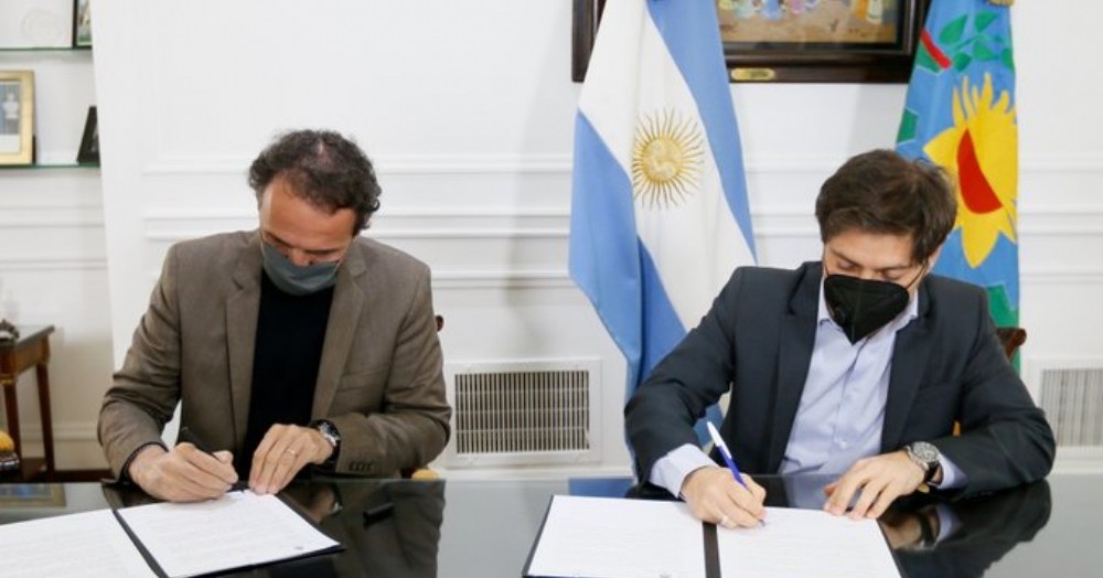 Gabriel Katopodis, ministro nacional de Obras Públicas, y Axel Kicillof, gobernador de Buenos Aires.