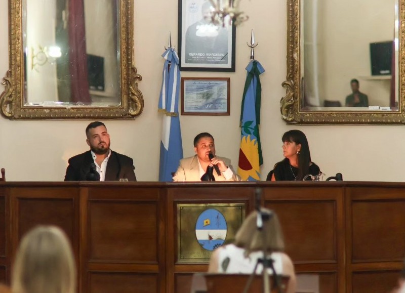 El jefe comunal Waldemar Giordano dio ele discurso de apertura del período legislativo 2024.