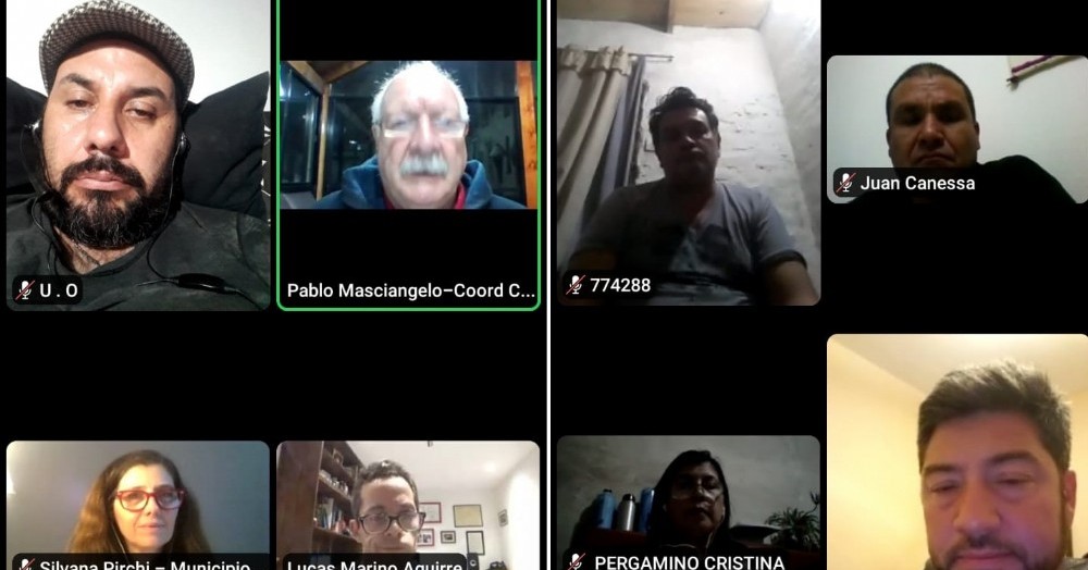 Un pasaje de la videoconferencia.