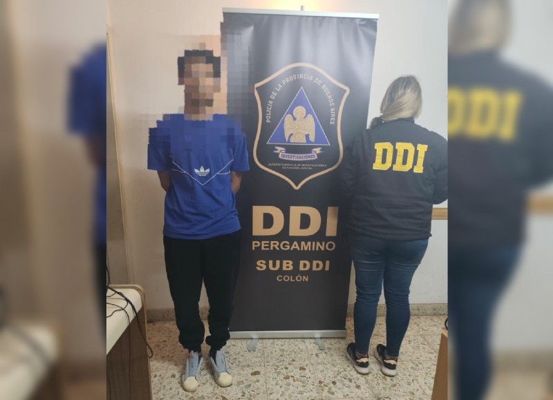 Juan Ejmani, de 21 años, fue atrapado por detectives de la DDI de Pergamino.