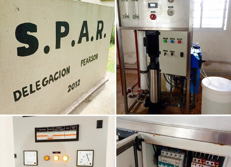 Entre las tareas realizadas se destacó la reparación, recableado y normalización del tablero eléctrico encargado de operar las cinco bombas de la red domiciliaria.