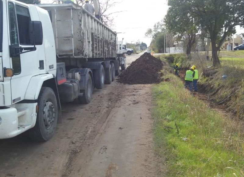 Cuadrilla en plena labor.