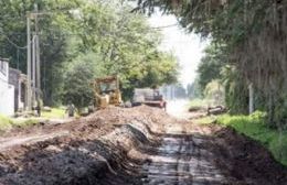 Obra de cordón cuneta en Las Lilas