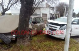 Violento choque en 21 y Boulevard 50