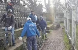 Trabajos en el estadio de Plaza Mitre