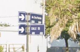 Avenida Eva Perón y Calle 55.