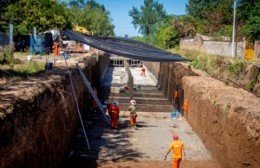 Obra hídrica en zona norte