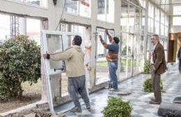 Obras en el parador de ómnibus