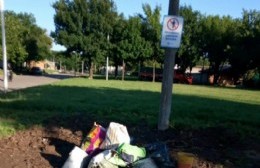 Se retiró basura, se niveló el terreno y se colocó tierra nueva. Sin embargo, a las pocas horas, la zona estaba una vez más cubierta de bolsas y montañas de residuos.