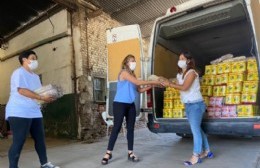 Se realizó una donación de productos alimenticios