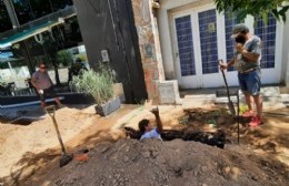 La Municipalidad procedió al recambio de cañerías de cloacas