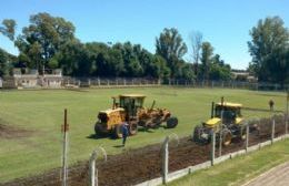 Trabajos en el estadio "Hugo Viccei"