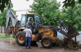 El personal municipal trabajó intensamente tras el temporal