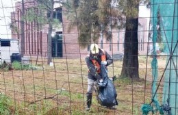 Se trabajo también en la limpieza de alcantarillas en diversos sectores de la ciudad.