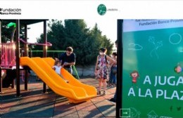 A jugar a la plaza: el municipio firmó un convenio con la Fundación Banco Provincia