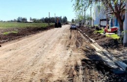 Avanzan las obras de cordón cuneta en los barrios