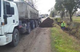 Obra de desagües pluviales en calle 38