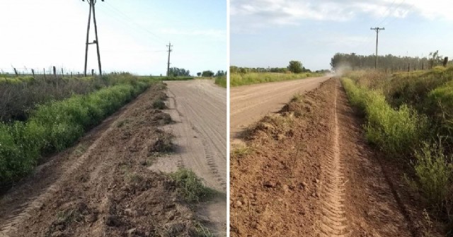 Mantenimiento de caminos rurales en Pearson